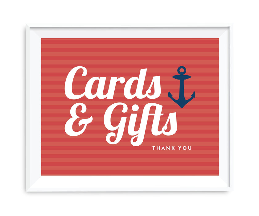 Nautical Ocean Adventure Wedding Party Signs-Set of 1-Andaz Press-Cards & Gifts Thank You-