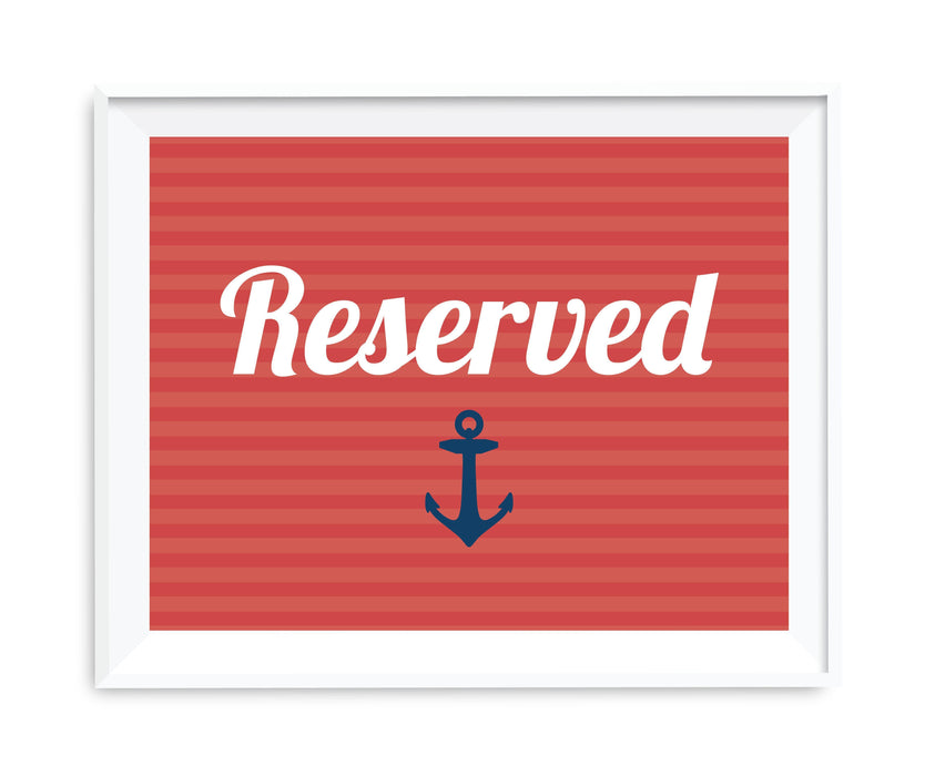 Nautical Ocean Adventure Wedding Party Signs-Set of 1-Andaz Press-Reserved-