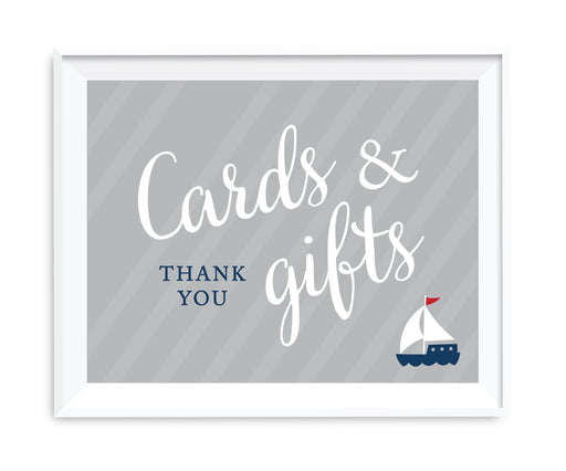 Nautical Theme Table Party Signs-Set of 1-Andaz Press-Thank You For Celebrating With Us!-
