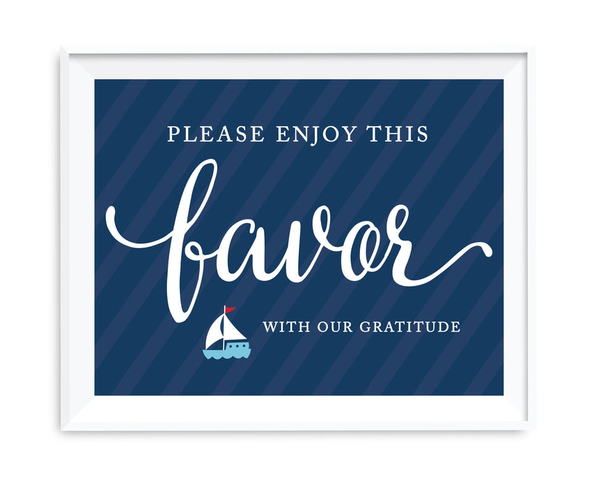 Nautical Theme Table Party Signs-Set of 1-Andaz Press-Thank You For Celebrating With Us!-