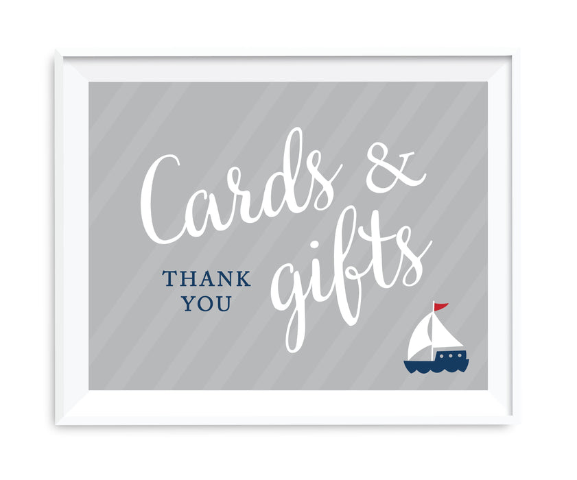 Nautical Theme Table Party Signs-Set of 1-Andaz Press-Cards & Gifts-