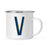Navy Blue Faux Gold Glitter Monogram Campfire Coffee Mug-Set of 1-Andaz Press-A-