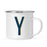 Navy Blue Faux Gold Glitter Monogram Campfire Coffee Mug-Set of 1-Andaz Press-A-