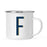 Navy Blue Faux Gold Glitter Monogram Campfire Coffee Mug-Set of 1-Andaz Press-F-
