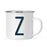 Navy Blue Faux Gold Glitter Monogram Campfire Coffee Mug-Set of 1-Andaz Press-Z-