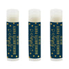 Navy Blue and Metallic Gold Confetti Polka Dots Bachelorette, Personalized Lip Balm Favors, Custom Name and Date-Set of 12-Andaz Press-