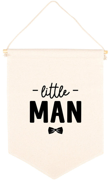 Nursery Canvas Tapestry Wall Hanging Banner - 35 Designs-Set of 1-Andaz Press-Brushed Alphabet-