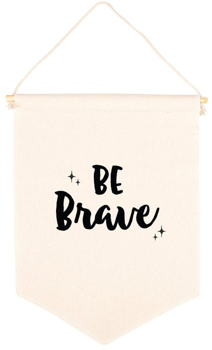 Nursery Canvas Tapestry Wall Hanging Banner - 35 Designs-Set of 1-Andaz Press-Be Brave-