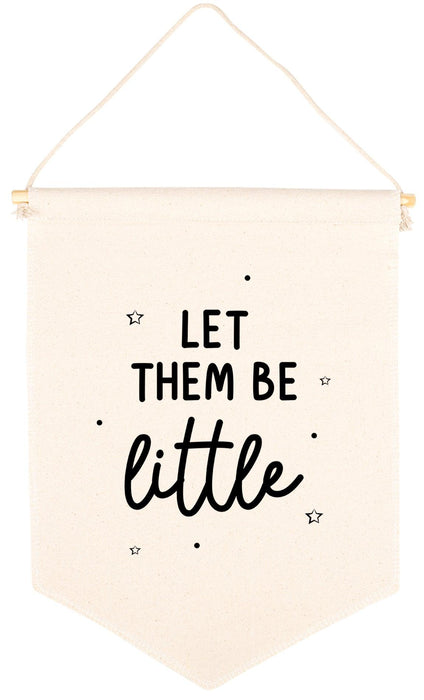 Nursery Canvas Tapestry Wall Hanging Banner - 35 Designs-Set of 1-Andaz Press-Let Them Be Little-