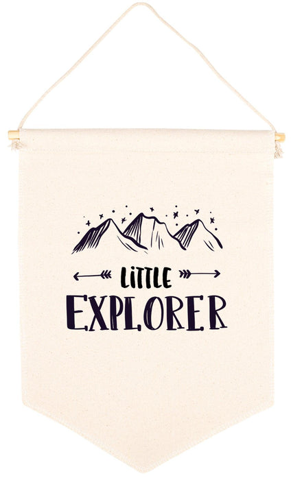 Nursery Canvas Tapestry Wall Hanging Banner - 35 Designs-Set of 1-Andaz Press-Little Explorer-