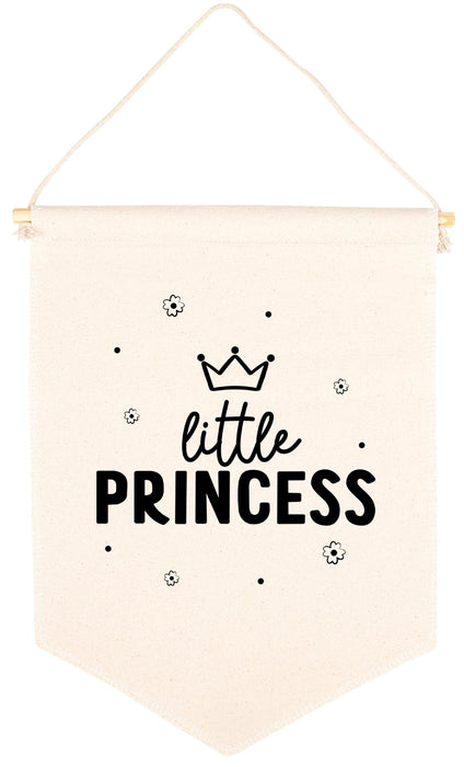 Nursery Canvas Tapestry Wall Hanging Banner - 35 Designs-Set of 1-Andaz Press-Little Princess-