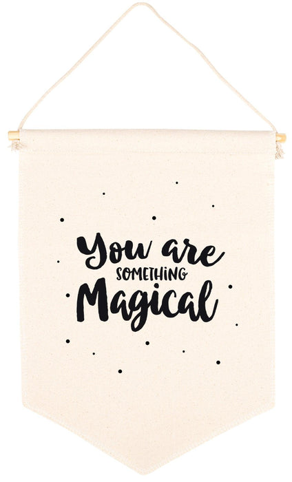 Nursery Canvas Tapestry Wall Hanging Banner - 35 Designs-Set of 1-Andaz Press-You Are Something Magical-