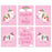 Nursery Girls Room Wall Art, Follow Your Dreams, Pink, Unicorn Graphics-Set of 6-Andaz Press-