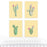 Nursery Room Wall Art, Desert Floral Cactus on Yellow-Set of 4-Andaz Press-
