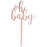 Oh Baby Mirror Acrylic Cake Toppers-Set of 1-Andaz Press-Gold-