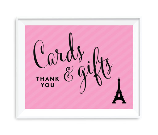 Paris Bonjour Bebe Girl Baby Shower Party Signs-Set of 1-Andaz Press-Thank You For Celebrating With Us!-