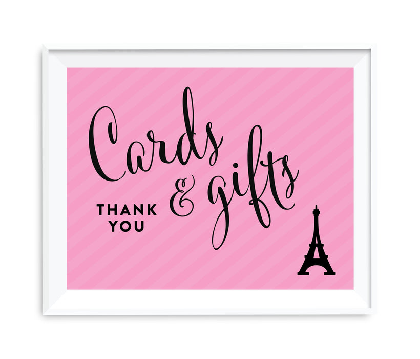 Paris Bonjour Bebe Girl Baby Shower Party Signs-Set of 1-Andaz Press-Thank You For Celebrating With Us!-