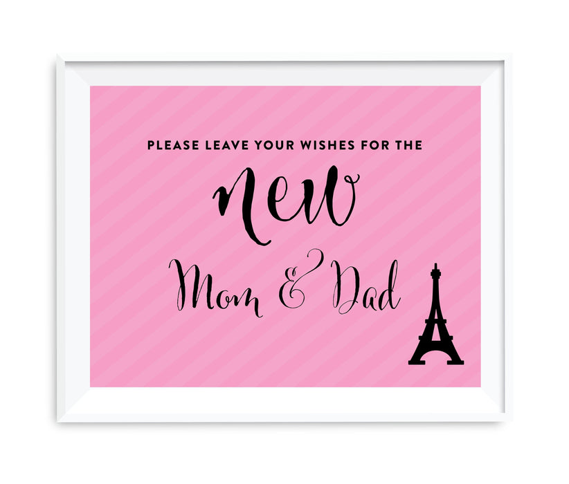 Paris Bonjour Bebe Girl Baby Shower Party Signs-Set of 1-Andaz Press-Thank You For Celebrating With Us!-