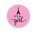 Paris Bonjour Bebe Girl Baby Shower Round Circle Label Stickers-Set of 40-Andaz Press-It's A Girl-