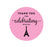 Paris Bonjour Bebe Girl Baby Shower Round Circle Label Stickers-Set of 40-Andaz Press-Thank You For Celebrating With Us!-