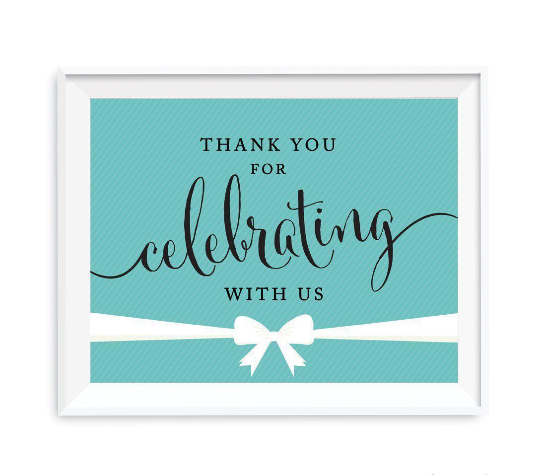 Party & Co. Party Signs-Set of 1-Andaz Press-Thank You For Celebrating With Us!-