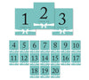 Party & Co. Style Table Numbers-Set of 20-Andaz Press-1-20-
