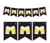 Pennant Party Banner Beer Mugs Cheers!-Set of 1-Andaz Press-
