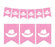 Pennant Party Banner Cowboy Hat-Set of 1-Andaz Press-Pink-