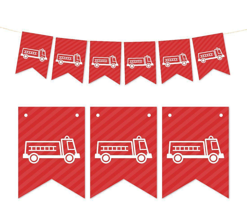 Pennant Party Banner Firetruck-Set of 1-Andaz Press-