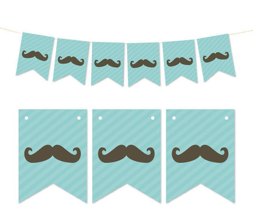 Pennant Party Banner Mustache-Set of 1-Andaz Press-Black-
