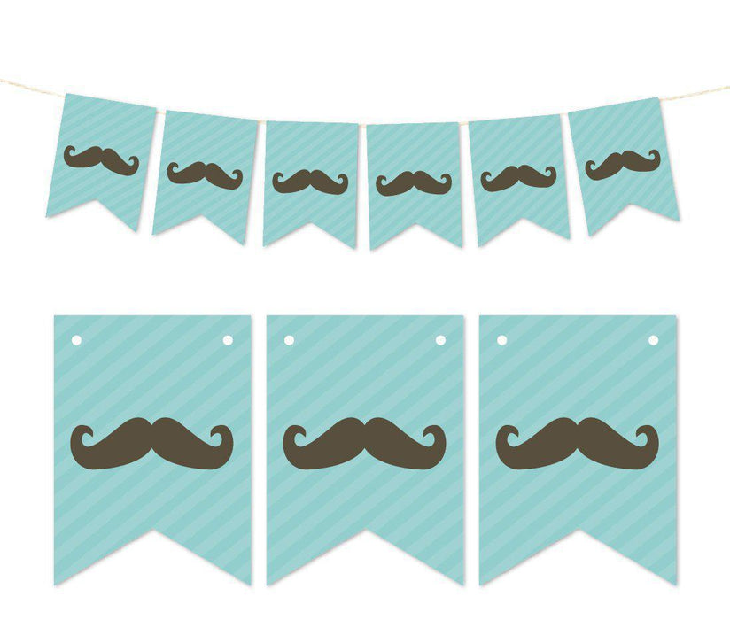Pennant Party Banner Mustache-Set of 1-Andaz Press-Black-