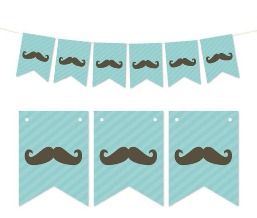 Pennant Party Banner Mustache-Set of 1-Andaz Press-Brown-