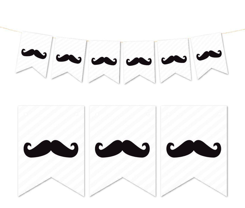 Pennant Party Banner Mustache-Set of 1-Andaz Press-Black-