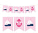 Pennant Party Banner Nautical Anchor and Sailboat-Set of 1-Andaz Press-Blue-