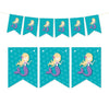 Pennant Party Banner Nautical Mermaid-Set of 1-Andaz Press-
