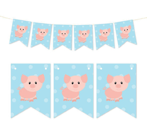 Pennant Party Banner Old McDonald Farm Animals-Set of 1-Andaz Press-Cow-