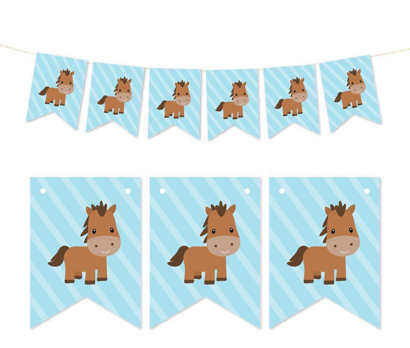 Pennant Party Banner Old McDonald Farm Animals-Set of 1-Andaz Press-Horse-