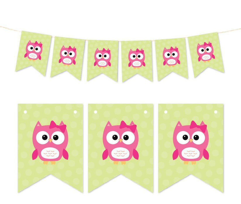 Pennant Party Banner Owl-Set of 1-Andaz Press-Girl-