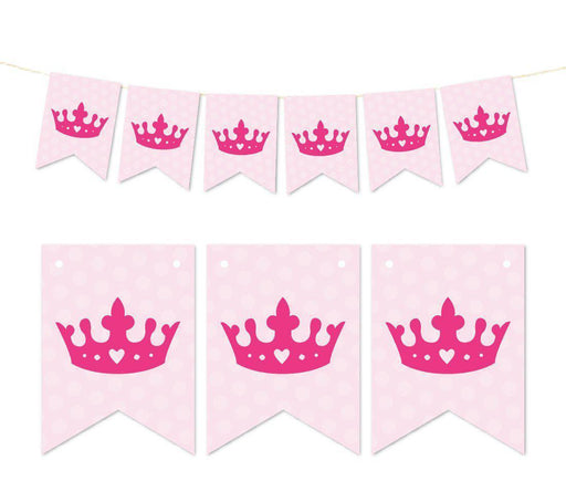 Pennant Party Banner Princess Crown-Set of 1-Andaz Press-