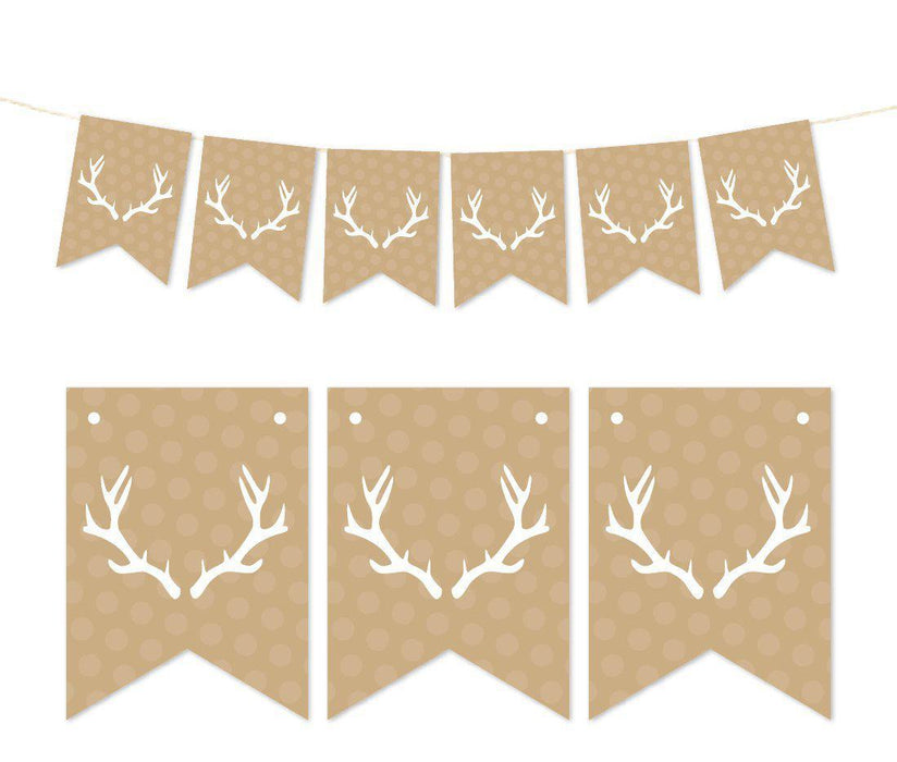 Pennant Party Banner Tan Deer Antlers-Set of 1-Andaz Press-