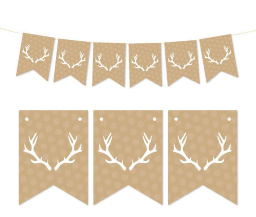 Pennant Party Banner Tan Deer Antlers-Set of 1-Andaz Press-