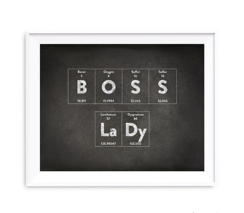 Periodic Table of Elements Vintage Chalkboard Wall Art Decor-Set of 1-Andaz Press-Boss Lady-