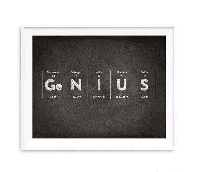 Periodic Table of Elements Vintage Chalkboard Wall Art Decor-Set of 1-Andaz Press-Genius-