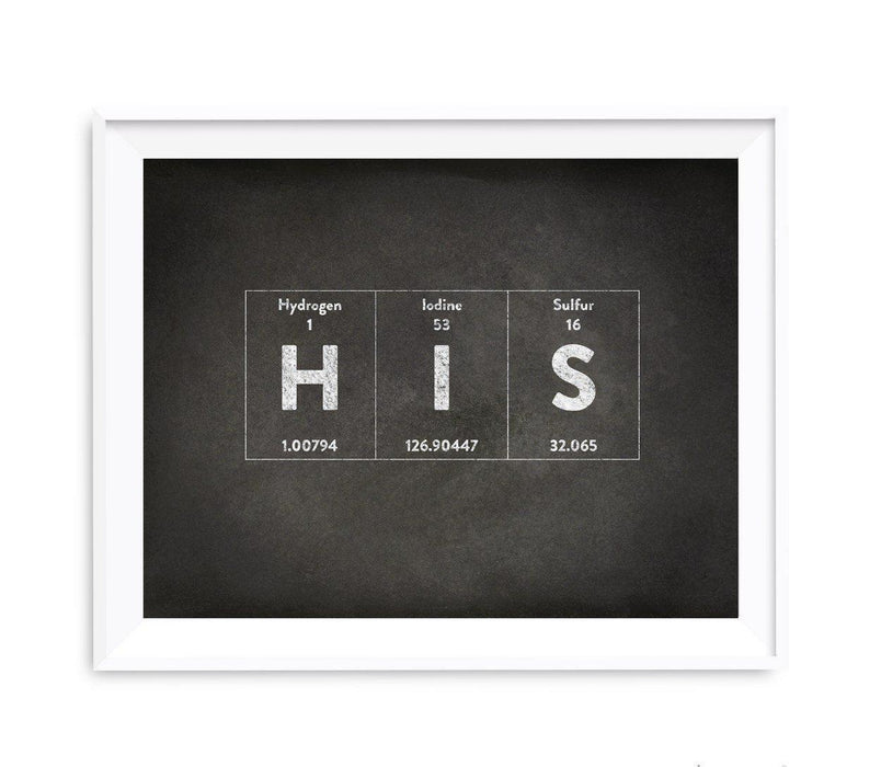 Periodic Table of Elements Vintage Chalkboard Wall Art Decor-Set of 1-Andaz Press-His-