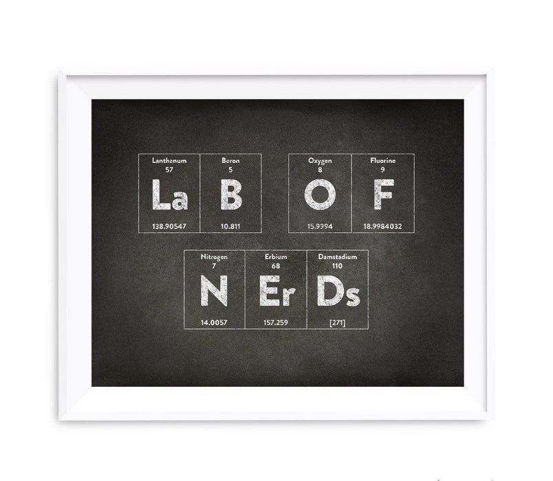 Periodic Table of Elements Vintage Chalkboard Wall Art Decor-Set of 1-Andaz Press-Lab of Nerds-