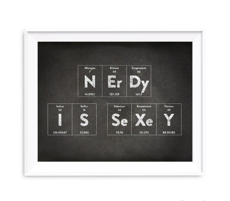 Periodic Table of Elements Vintage Chalkboard Wall Art Decor-Set of 1-Andaz Press-Nerdy is Sexy-