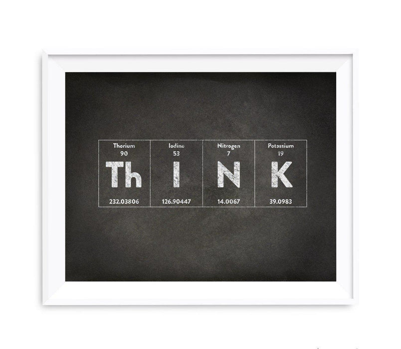 Periodic Table of Elements Vintage Chalkboard Wall Art Decor-Set of 1-Andaz Press-Think-