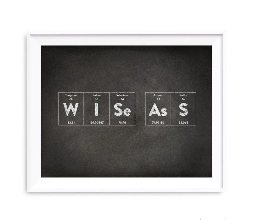 Periodic Table of Elements Vintage Chalkboard Wall Art Decor-Set of 1-Andaz Press-Wise Ass-