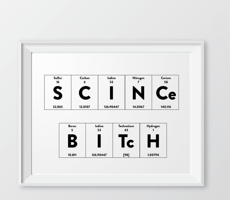 Periodic Table of Elements Wall Art Decor & Gift Prints-Set of 1-Andaz Press-Beer-