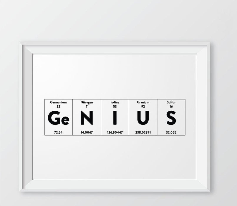 Periodic Table of Elements Wall Art Decor & Gift Prints-Set of 1-Andaz Press-Beer-
